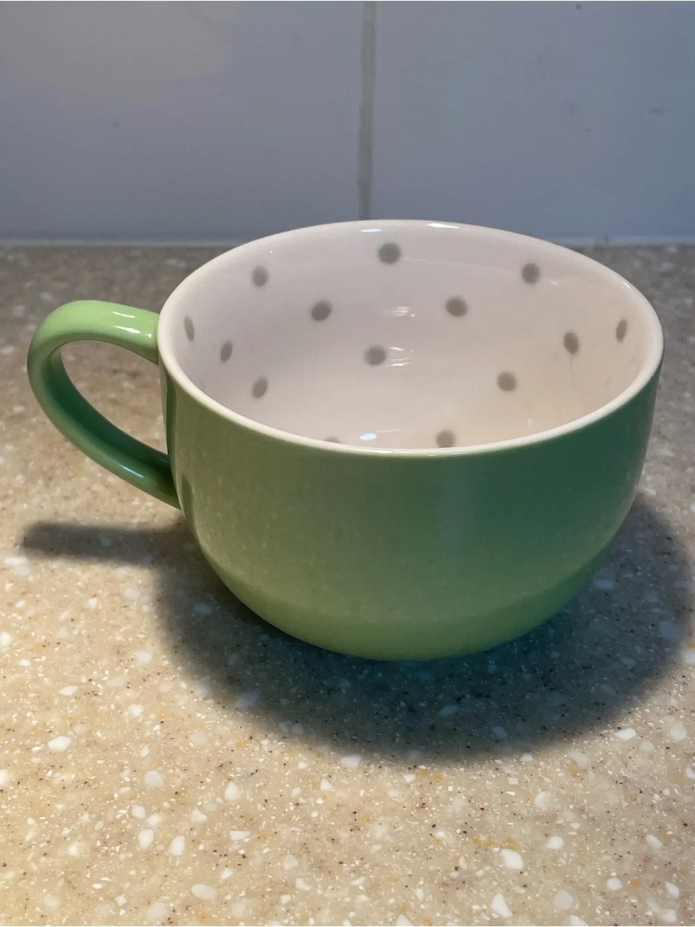 2005 Starbucks Pastel Green Polka Dot Mug